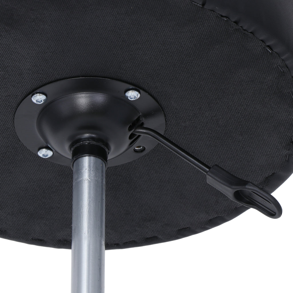 Adjustable Swivel Salon Stool with PU Leather Seat and Five-Star Base