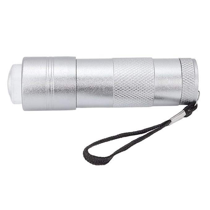 Press Nail Art Flashlight with 12 LED Chips Handheld Nail Lamp Metal