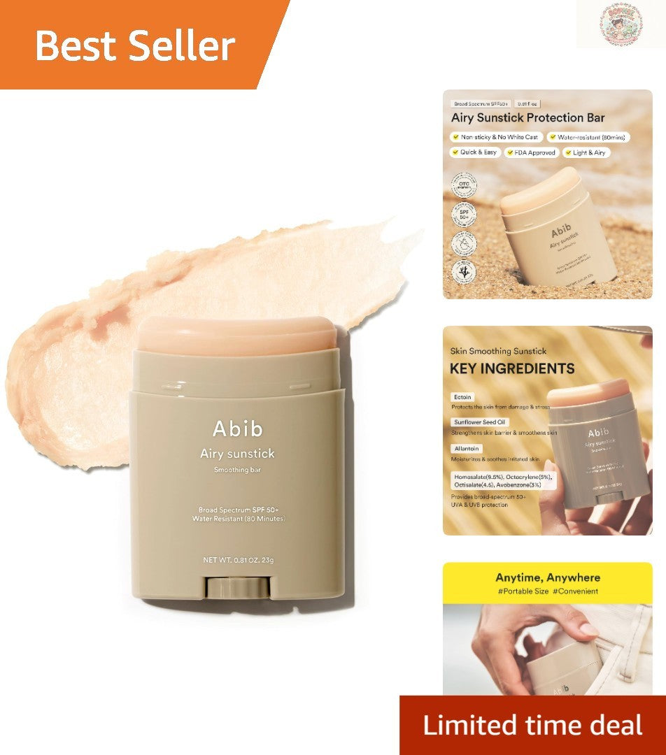 Korean Semi-Matte Sunscreen Stick SPF50+ Broad Spectrum No White Cast