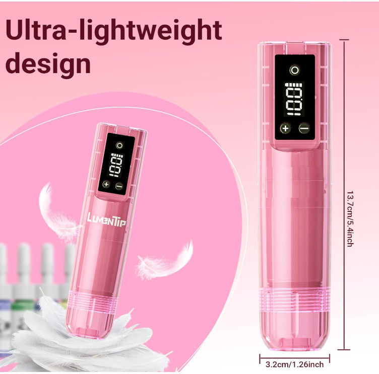 Wireless Tattoo Kit with 20 Cartridges and 7 Color Inks for Skin – Portable Wireless Tattoo Set