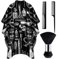 Professional Hair Cutting Cape with Adjustable Neck & Dust Brush for Salons