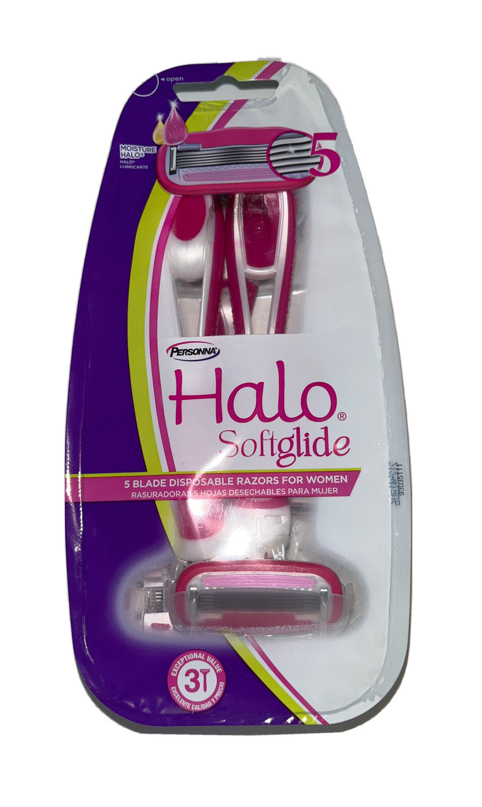 Women’s 5 Blade Razor System with Moisture Halo - Reusable Handle & Blades