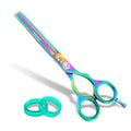 Hair Thinning Shears 6.5 Inch with Sharp 2.7 Inch Blade Rainbow Color for Hair Cutting