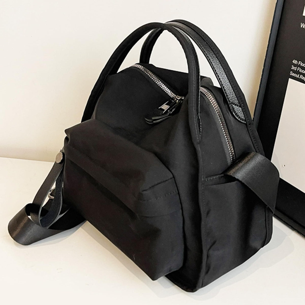 Nylon Crossbody Bag for Women with Front Pocket - Trendy Shoulder Hobo Purse