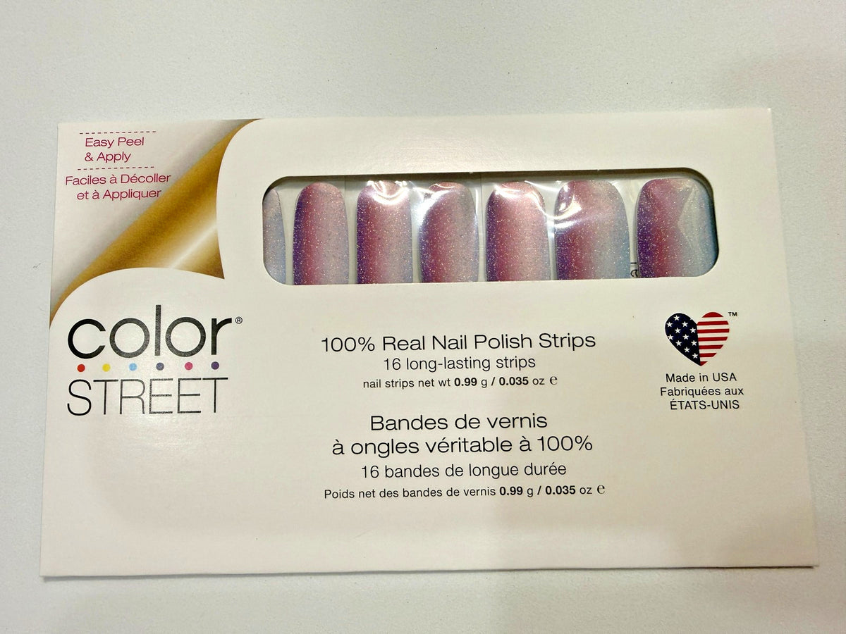 Nail Polish Strips Glitter Ombre Purple - Easy Application, Long-Lasting