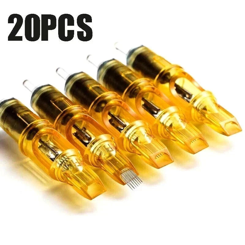 Tattoo Needle Cartridges Set 20pcs Round Liner Shader RM RL RS M1 Compatible with Most Machines