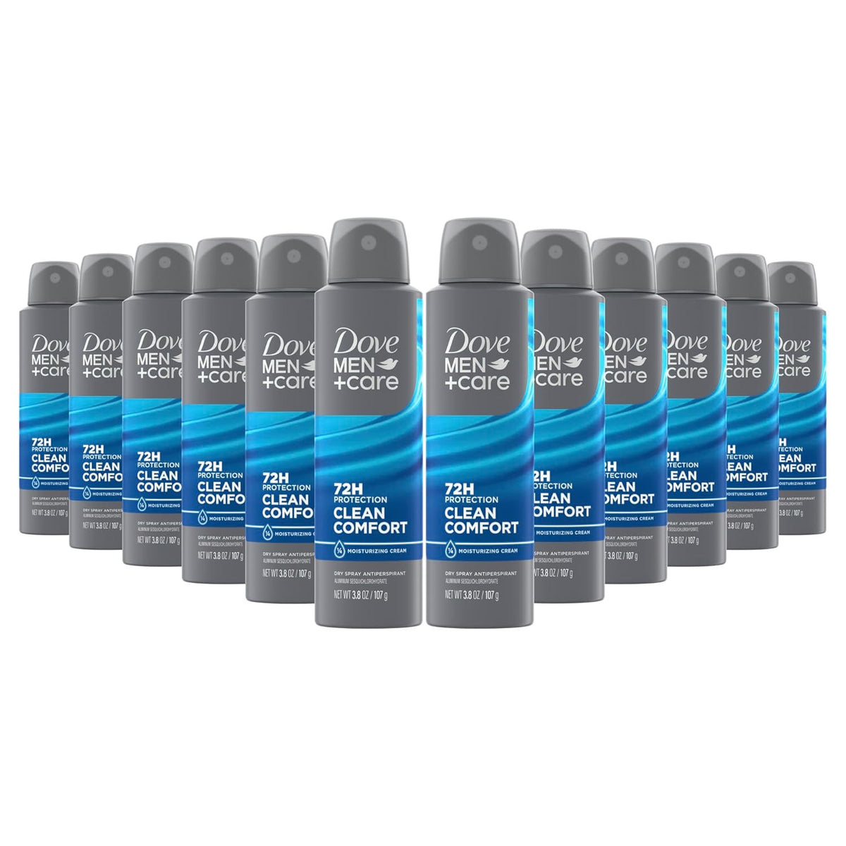 Men's 12-Pack Antiperspirant Dry Spray - 72-Hour Odor & Wetness Protection