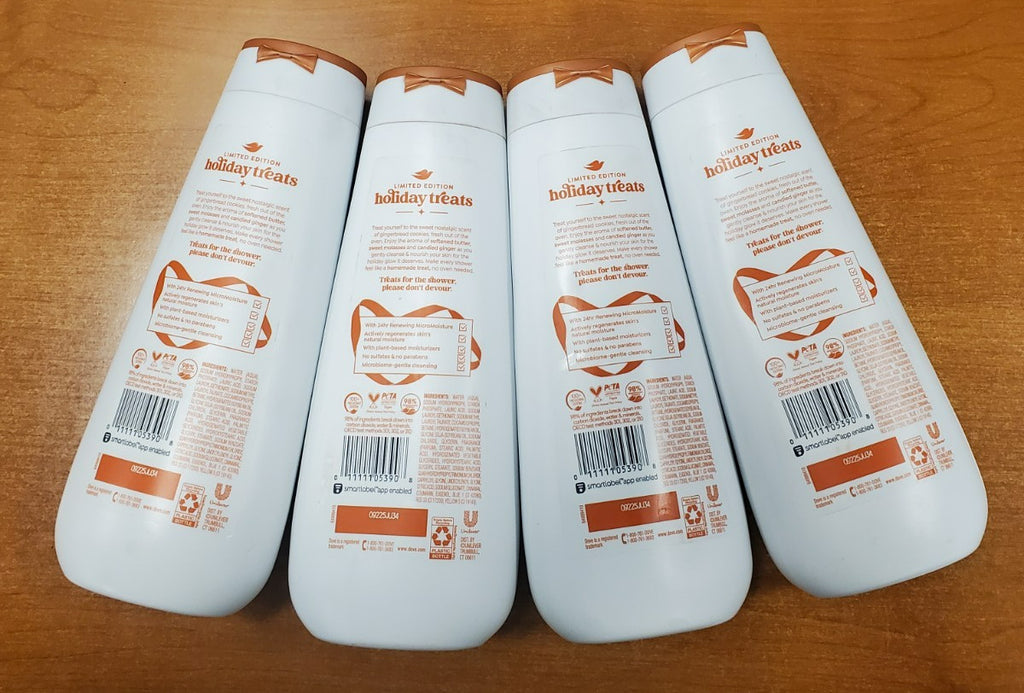 Limited Edition Gingerbread Body Wash - Holiday Scent, 20 oz Pack of 4