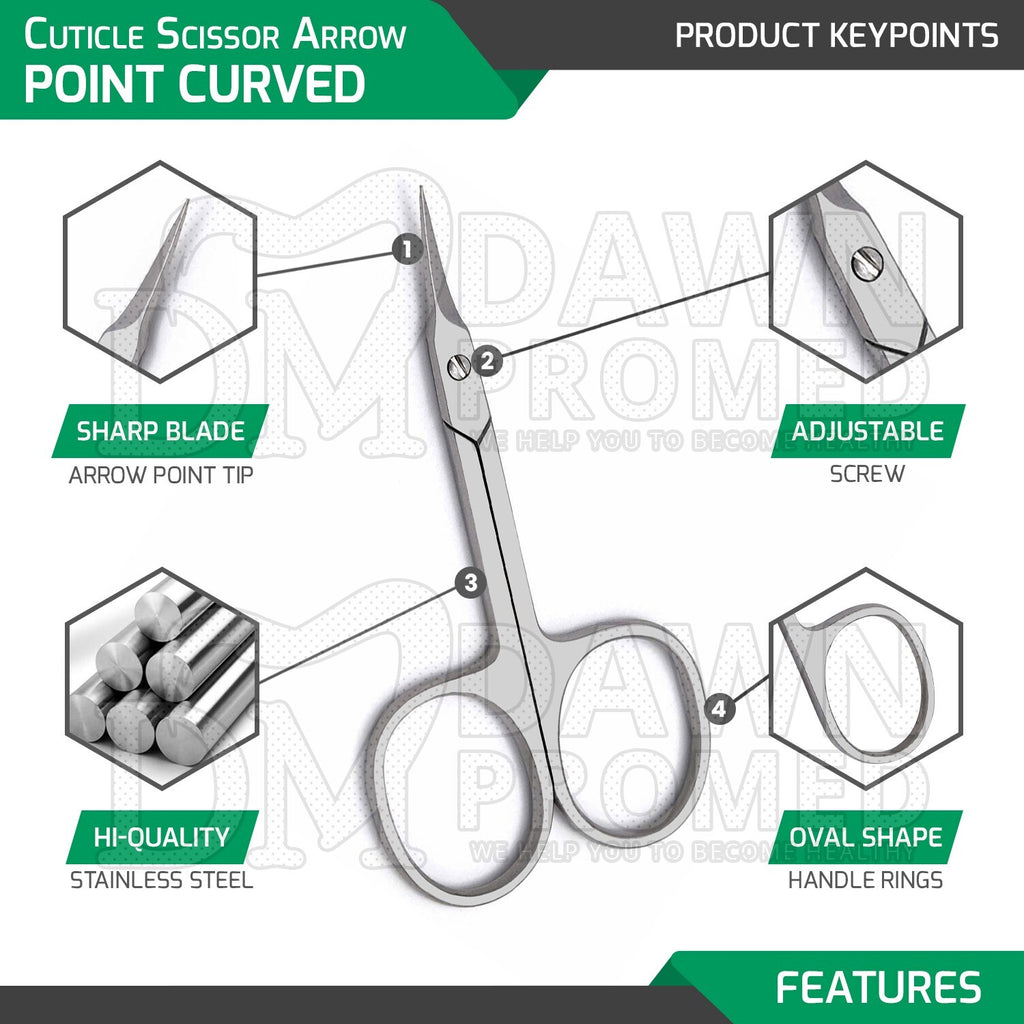 Curved Cuticle Scissors 3.5 Inch Super Sharp Nail & Pedicure Tool