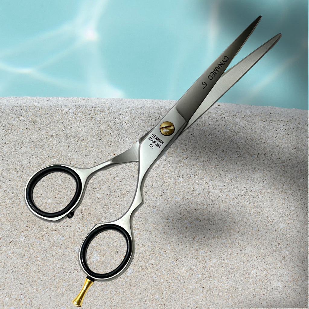 6-Inch Polished German Professional Barber Scissors Shears for Hair Cutting Salon Use
