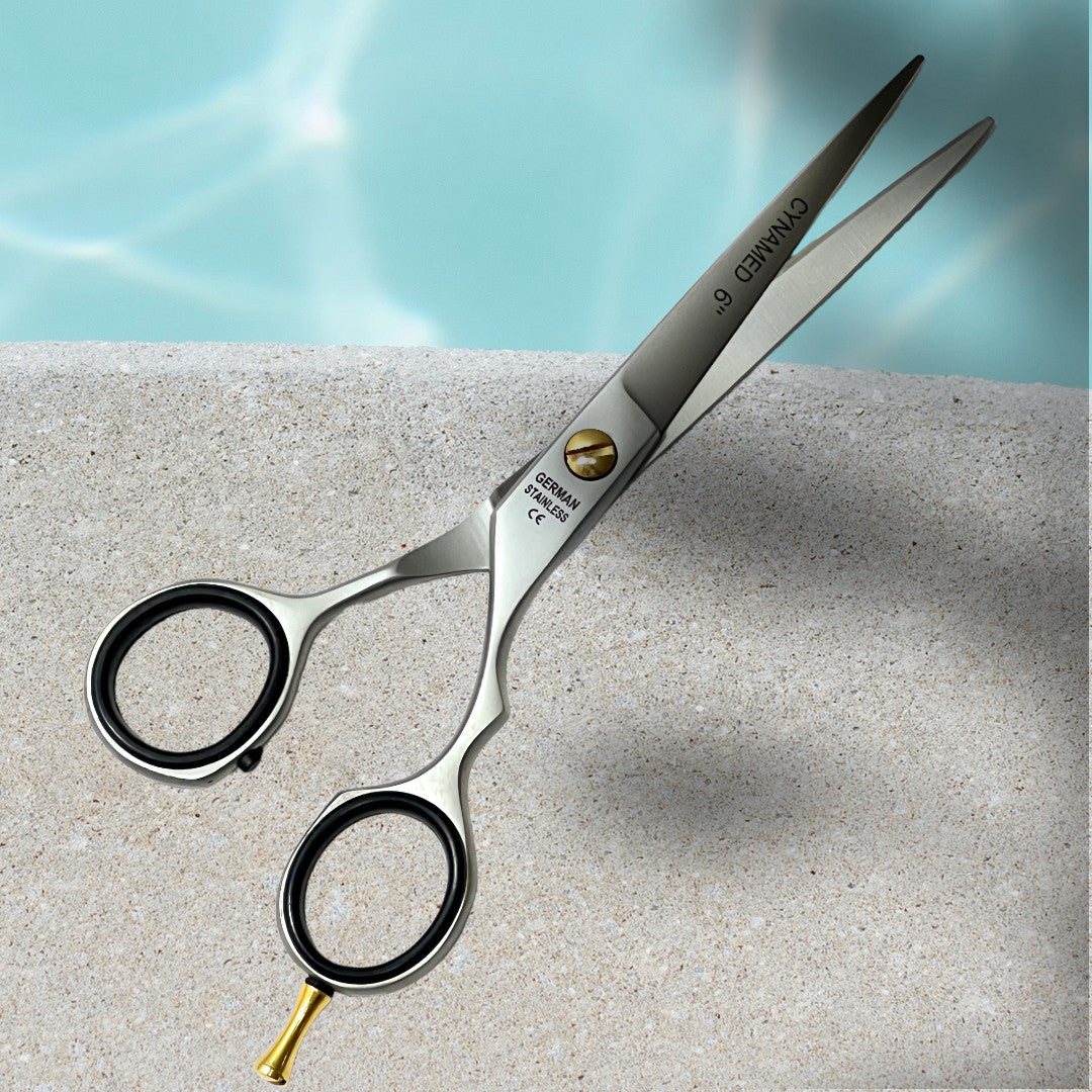 6-Inch Polished German Professional Barber Scissors Shears for Hair Cutting Salon Use