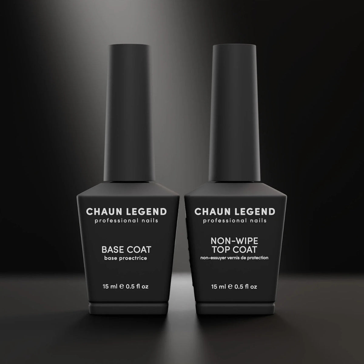 Gel Base Coat & Non-Wipe Top Coat Duo for Flawless Long-Lasting Nails