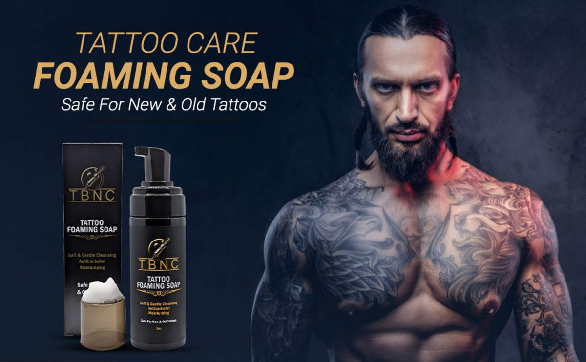 Tattoo Foaming Soap - Gentle, Antibacterial Tattoo Aftercare Cleanser