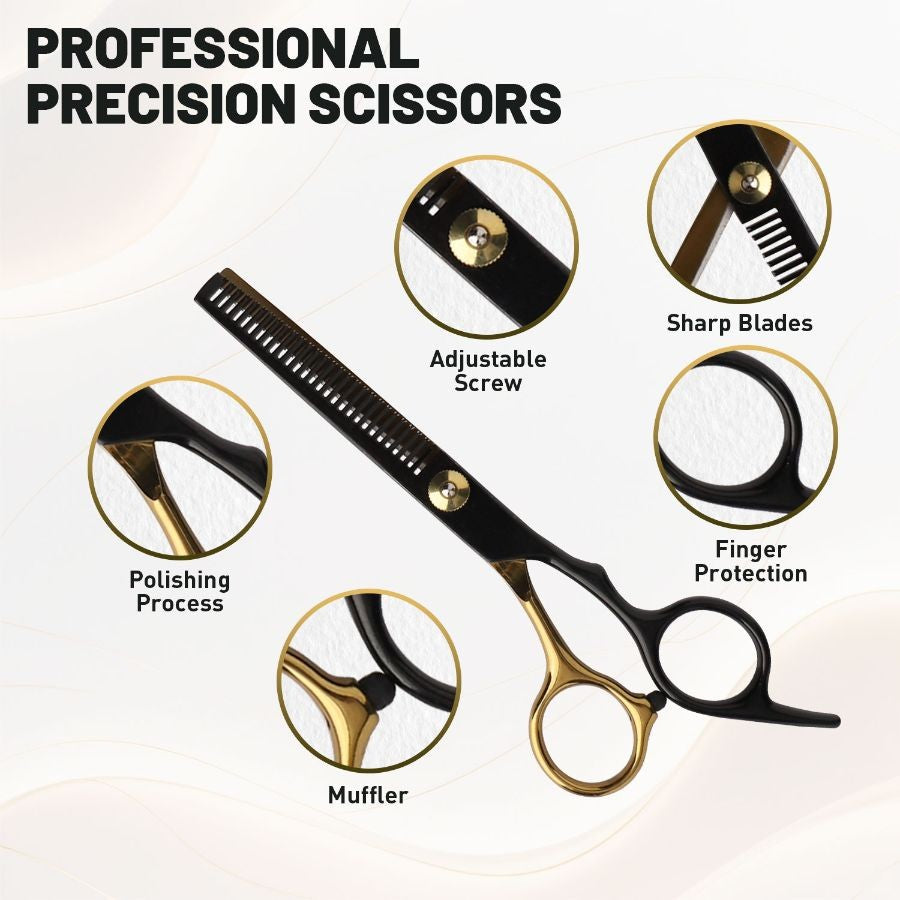 Professional Hair Cutting Thinning Scissors Barber Shears Salon Set - High-Grade Stainless Steel
