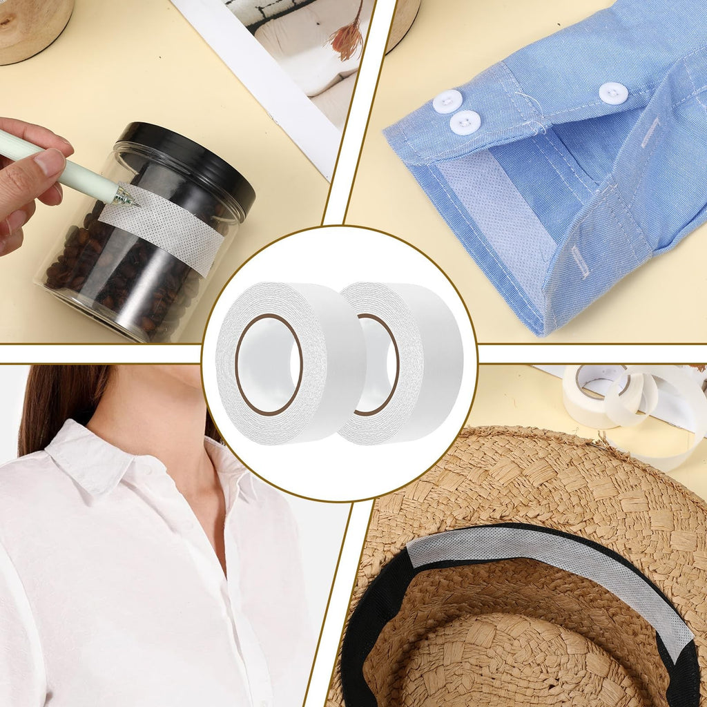 Invisible Self-Adhesive Collar Protectors for Shirts and Hats - 5 Rolls