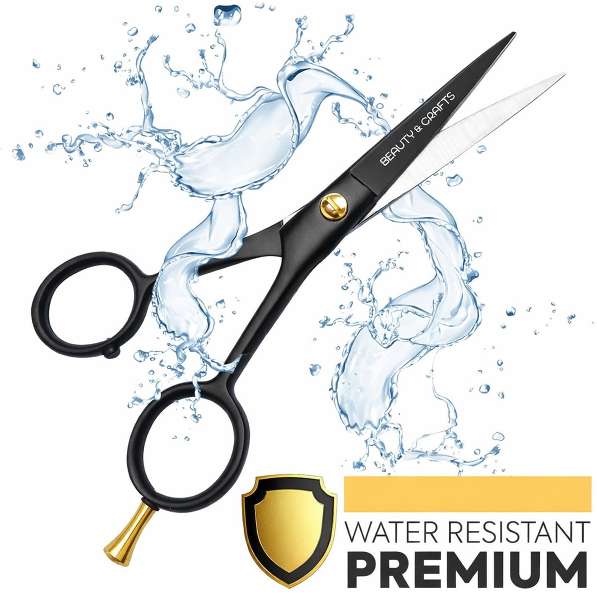 Professional Beard & Mustache Scissors Set with Combs & Pouch for Men