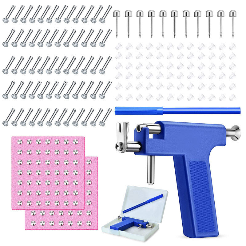 Ear Piercing Tool Kit with Gun, 161pcs Set for Salon and Home Use