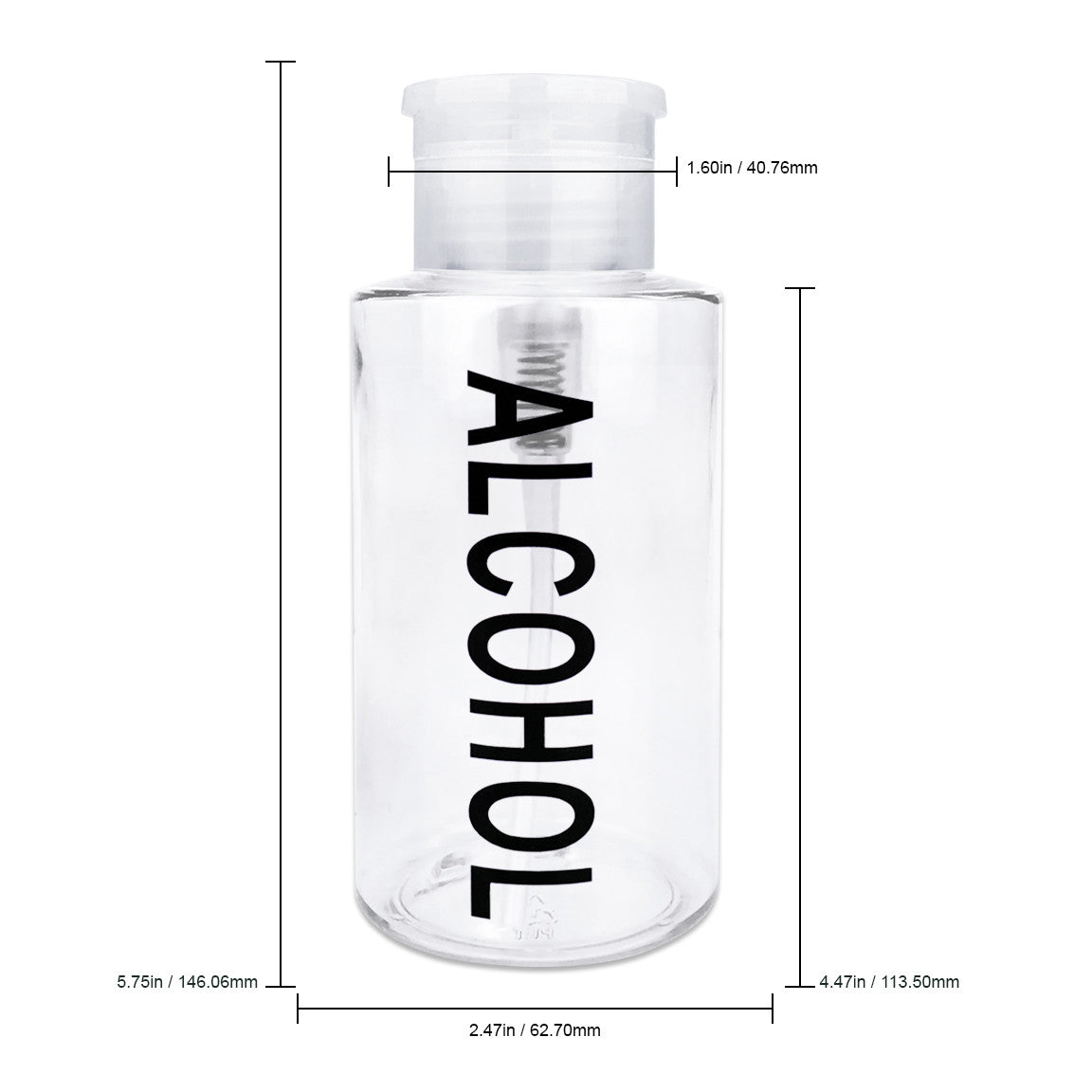 10 Oz Liquid Pump Dispenser Bottles - Clear, 2-Pack for Alcohol & More