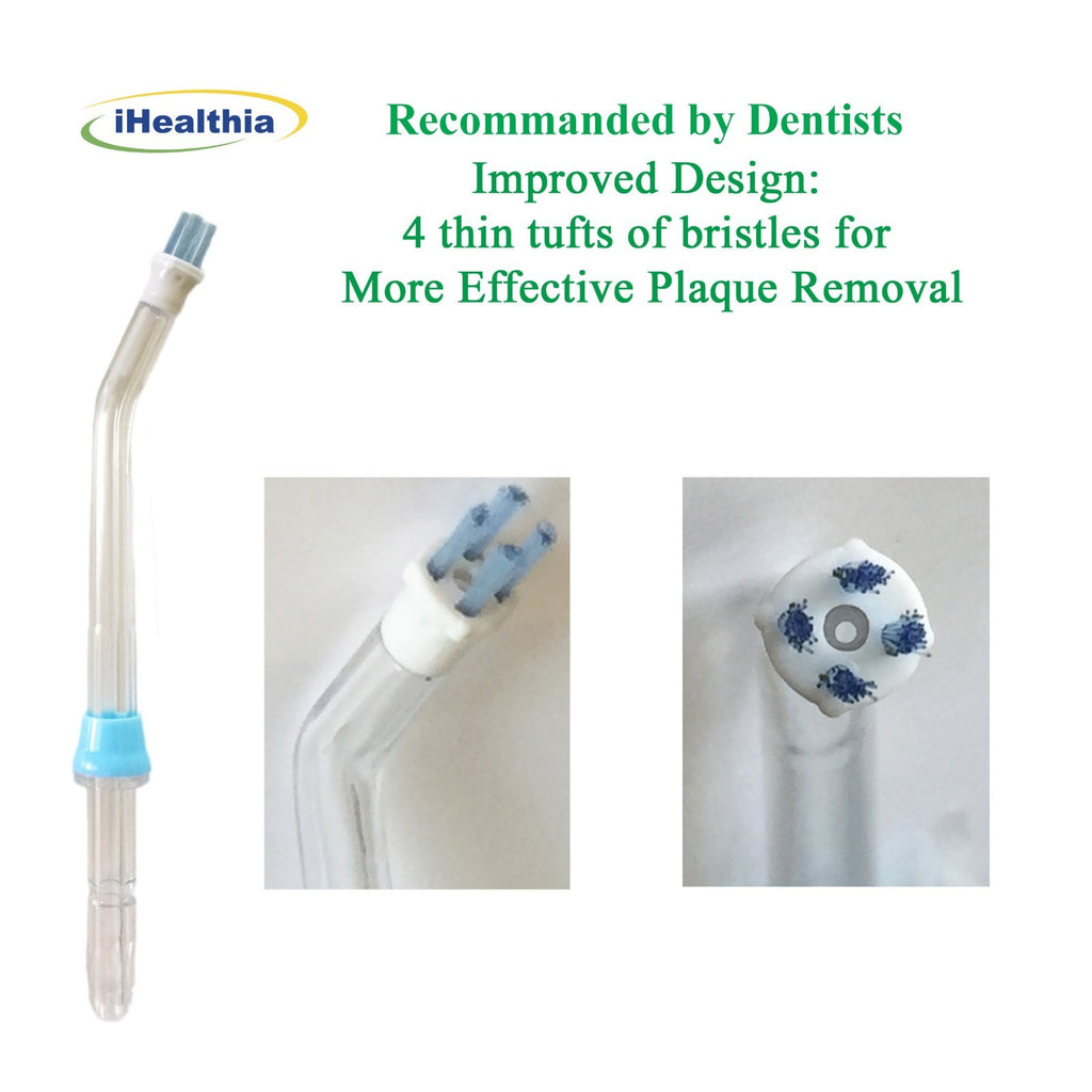 Replacement Dental Plaque Seeker Tips for Water Flossers - 4 Pack