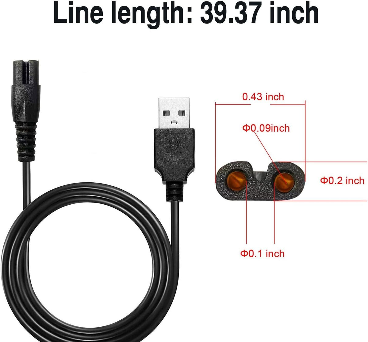 Universal Head Shaver Charger Cord for Skull Shaver & Grooming Devices