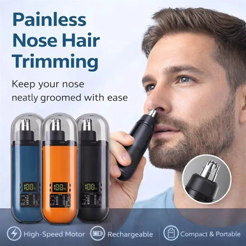 Rechargeable Nose and Ear Hair Trimmer - Portable, USB-C, Multiple Colors