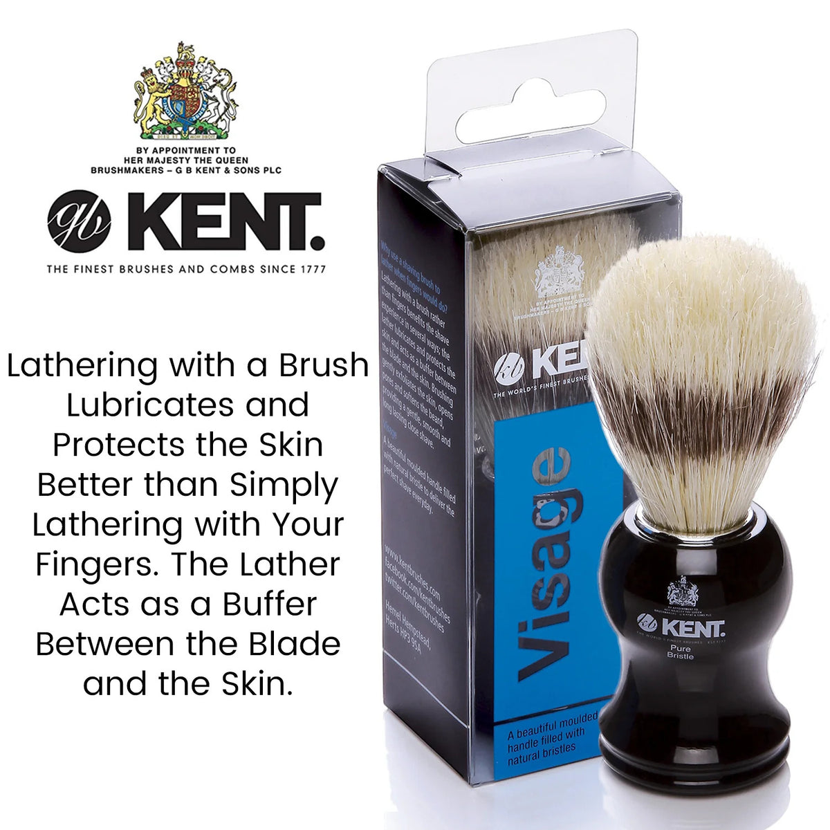 Natural Badger Bristle Shaving Brush for Men - Ergonomic & Soft Boar Bristles