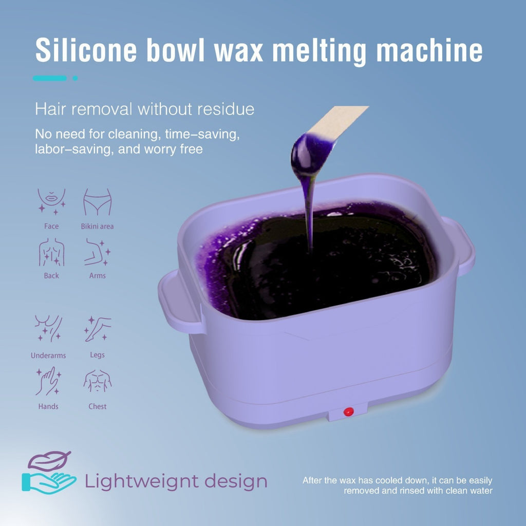 Foldable Silicone Wax Warmer Hair Removal Kit Travel Home Waxing Device 500ml