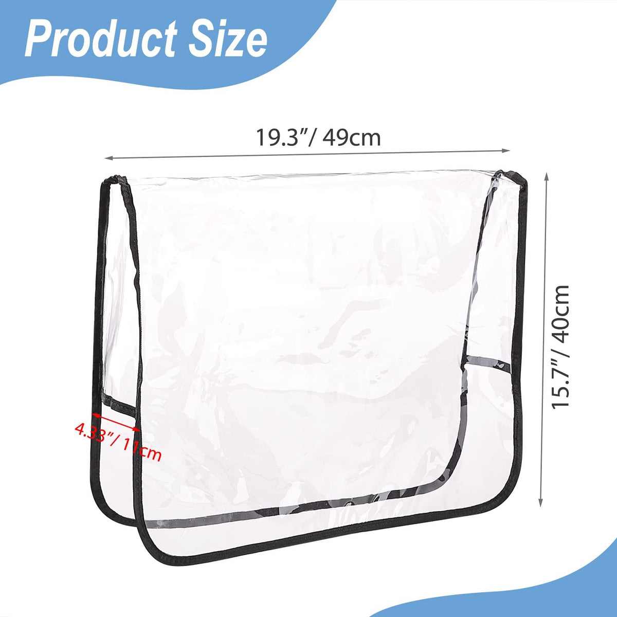 Salon Chair Back Protector Cover Waterproof Clear Vinyl