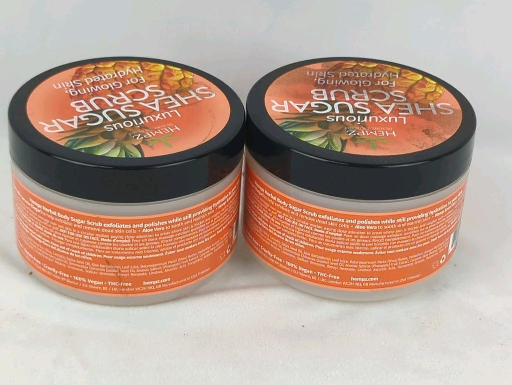 Lot Of 2 Shea Sugar Body Scrubs - Pineapple & Honey Melon