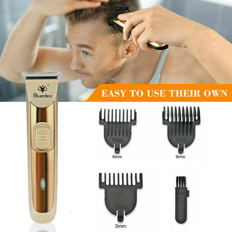 Rechargeable Men Hair Clipper Trimmer with Attachments - Grooming Kit