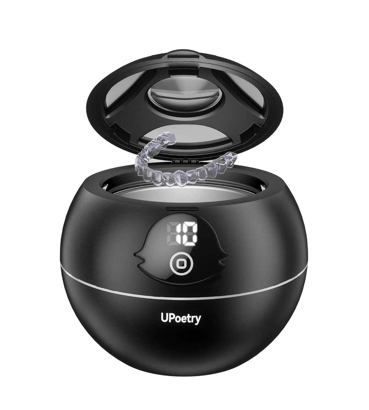 Ultrasonic Retainer & Jewelry Cleaner 45kHz Digital Timer 200ML Portable