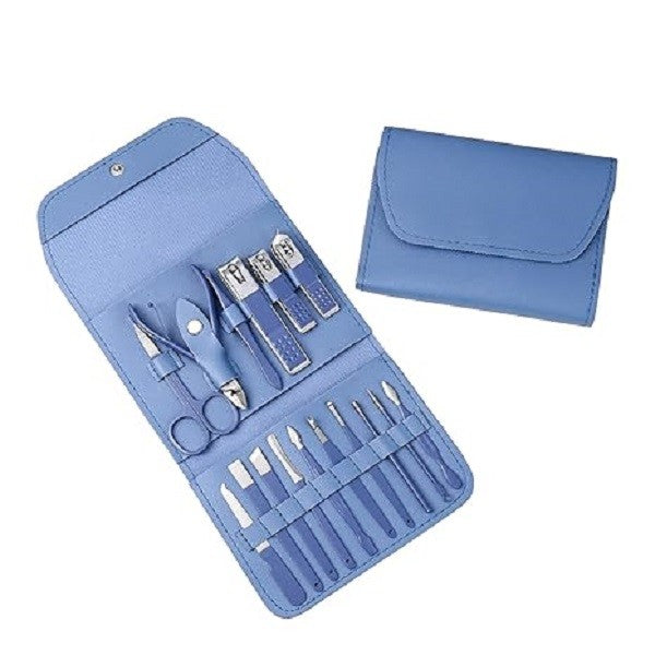 16-Piece Stainless Steel Nail Clipper & Manicure Set with Storage Case