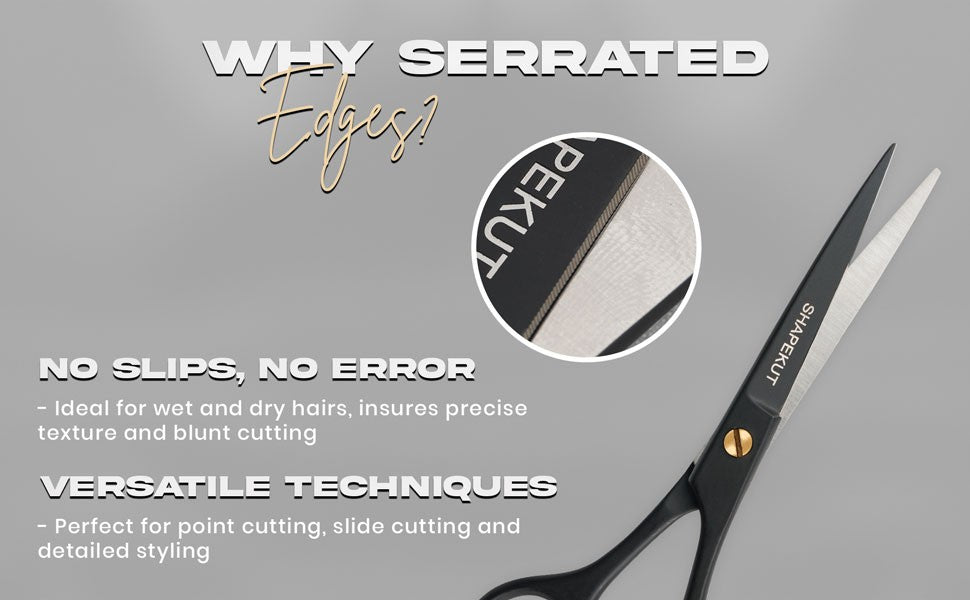 6.5 Inch Hair Cutting Scissors for Barbers and Home Use - Professional Hair Shears