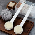 Long Handle Japanese Bath Brush with Soft Bristles for Body Massage & Exfoliation