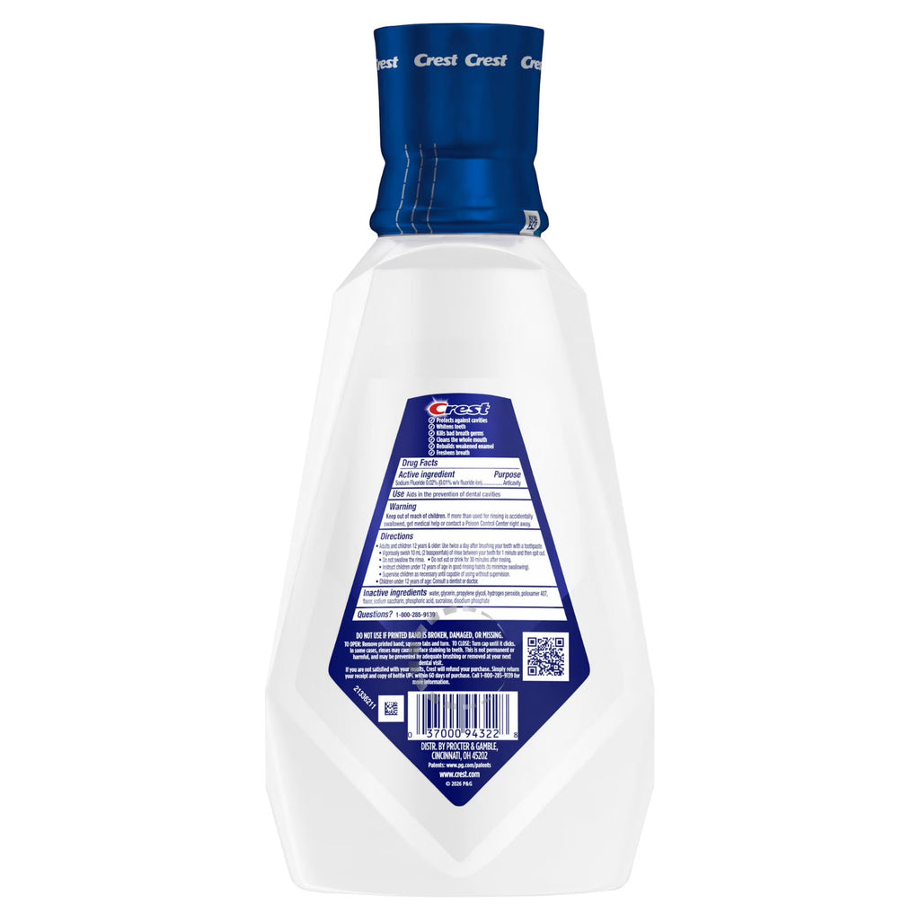 Crest Pro-Health Fluoride Whitening Alcohol-Free Mouthwash 32 fl oz