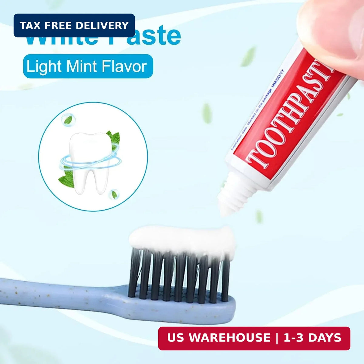 Travel Size Disposable Toothpaste Tubes Bulk Pack - 100 Mini Mint 1 Fl Oz