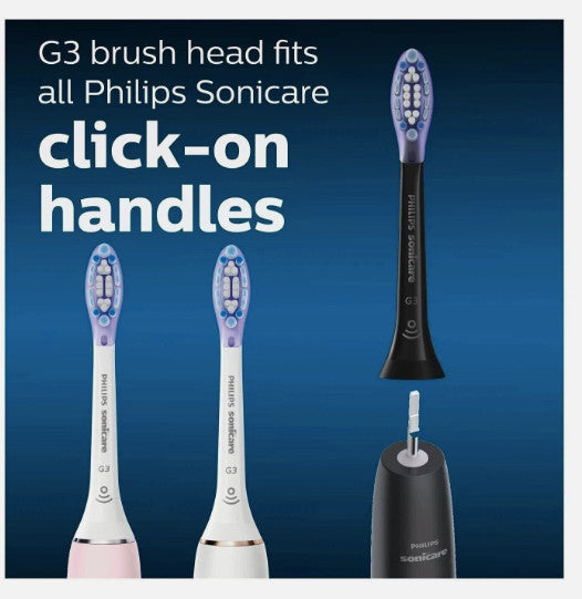 Philips Sonicare G3 Premium Gum Care Replacement Brush Heads - Black, 4 Pack