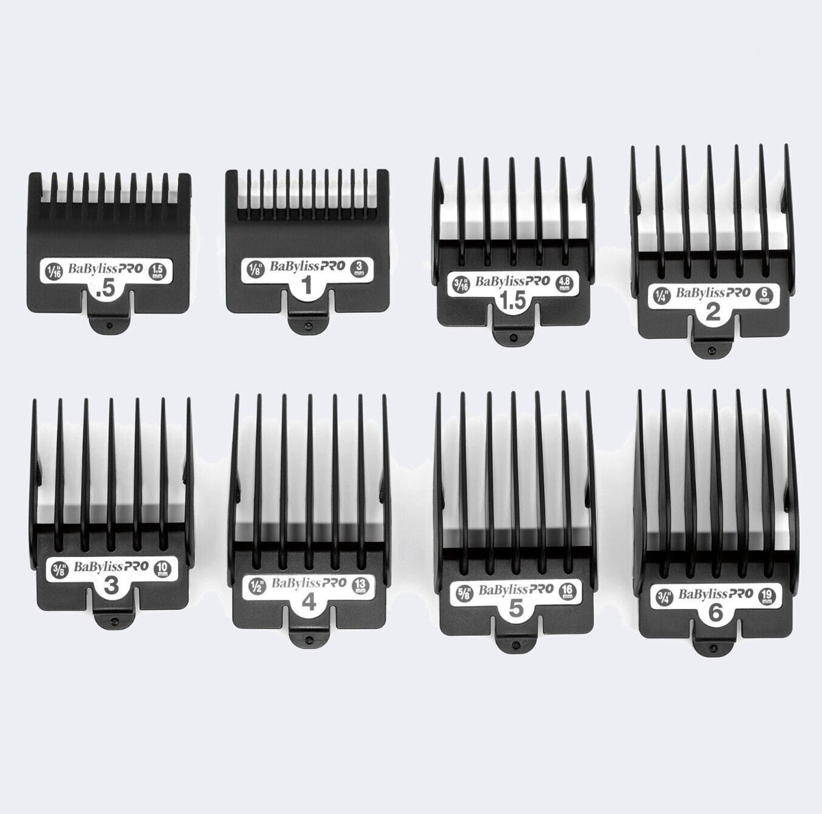 Hair Clipper Guard Attachments for BaByliss PRO Clippers - Replacement Comb Set