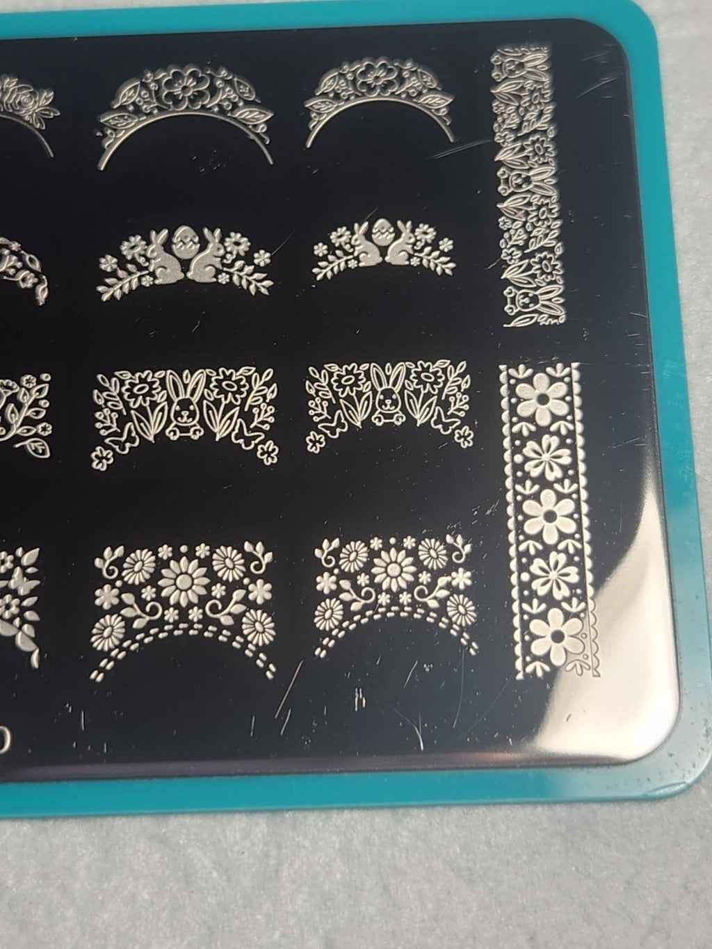 Maniology Nail Stamping Plate M350 Florals French for Nail Art