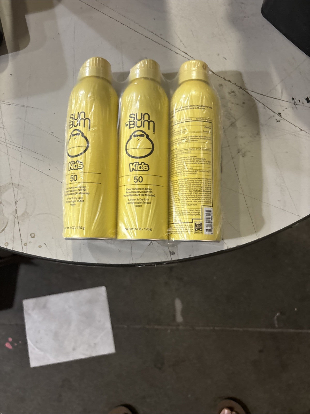 Kids SPF 50 Clear Sunscreen Spray - Water-Resistant, 6 Oz, Pack of 3