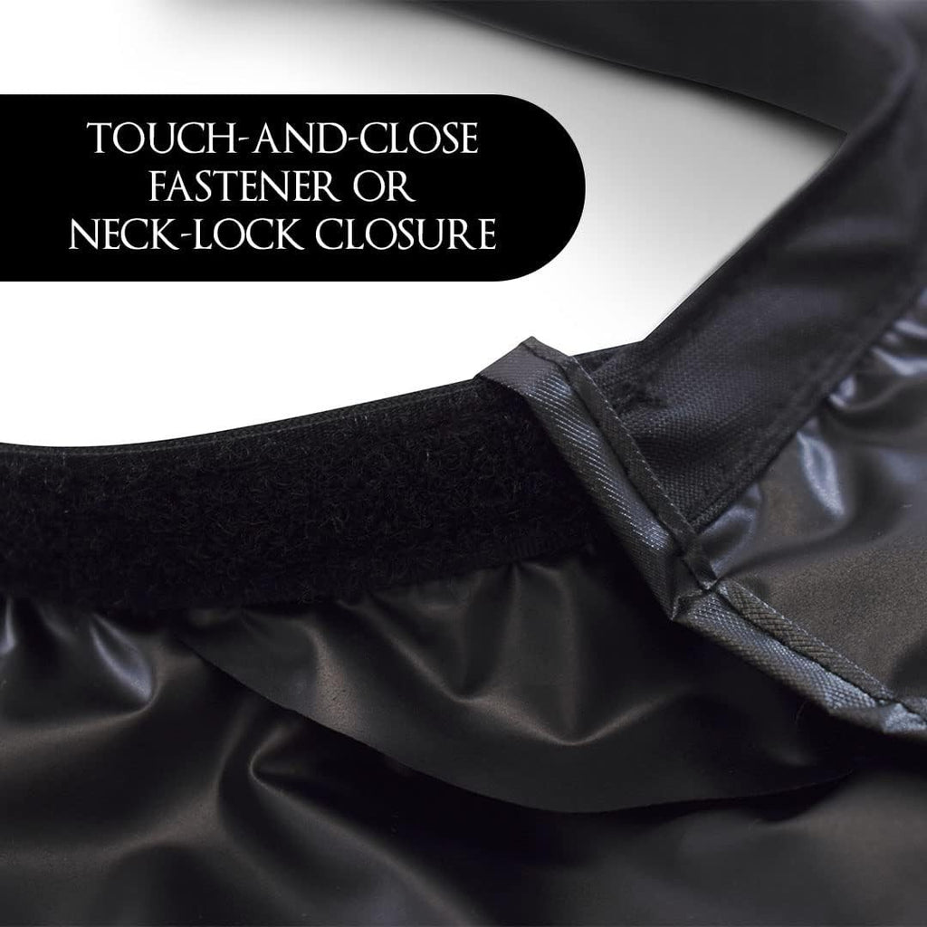 Waterproof Salon Shampoo Cape - Stain Resistant Vinyl, Black, 36x54 Inches
