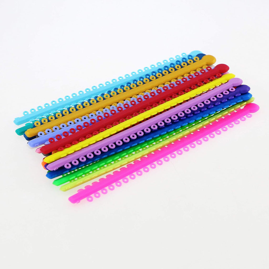 Multicolor Orthodontic Ligature Ties Kit Rubber Bands for Braces DIY Replacement