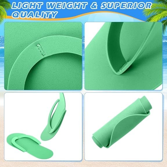 Disposable Pedicure Foam Slippers 24 Pairs Assorted Colors