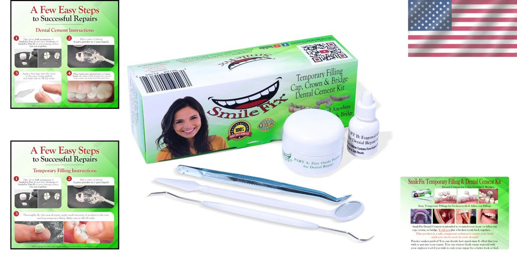 Emergency Dental Repair Kit with Dental Cement for Crowns & Bridges