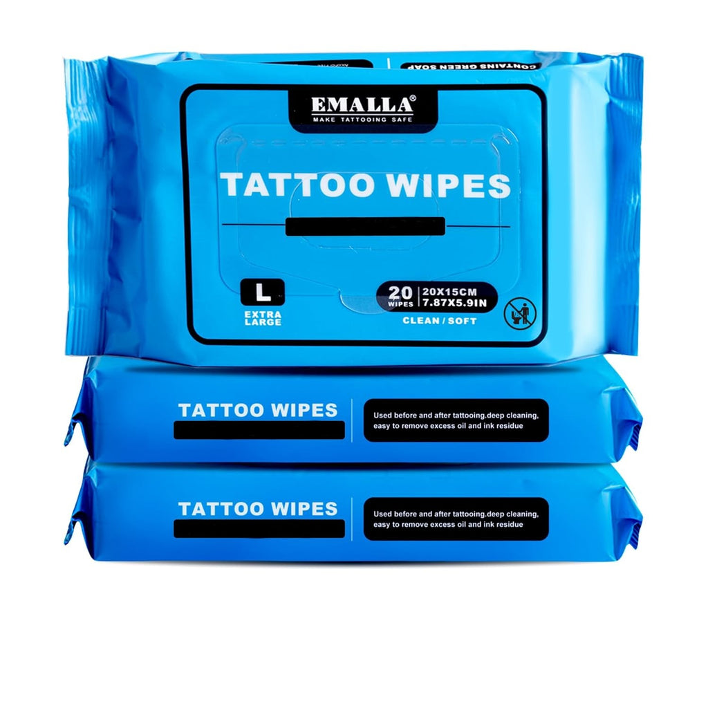 Tattoo Aftercare Wipes – 60 Count All-in-One For Tattooing & Piercing