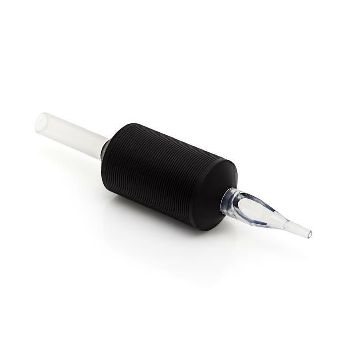 Disposable Tattoo Tubes and Grips Set – 1" or 1¼" Grip, Sterilized, Transparent Tips