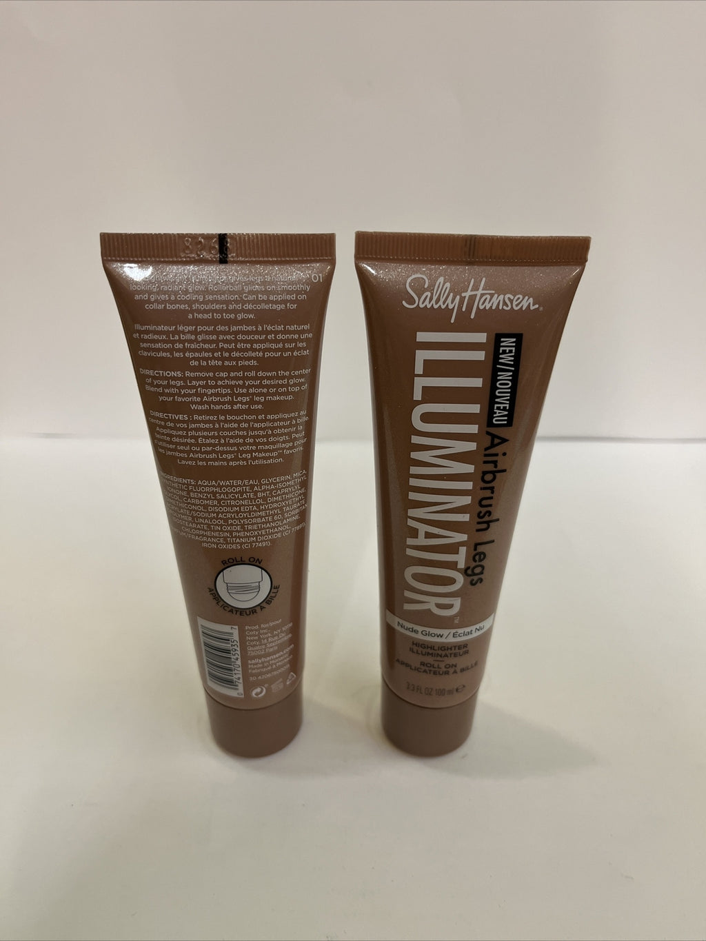 Sally Hansen Airbrush Legs Highlighter Nude Glow 3.3 fl oz Set of 2