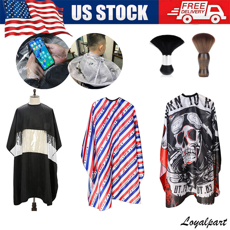 Professional Hair Cutting Cape with Adjustable Metal Clips for Salon & Barber Use