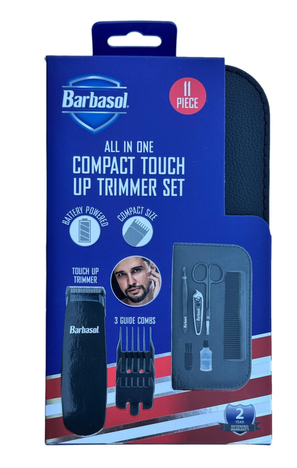 All-In-One Personal Grooming Trimmer Set with Travel Case - 11 Pieces