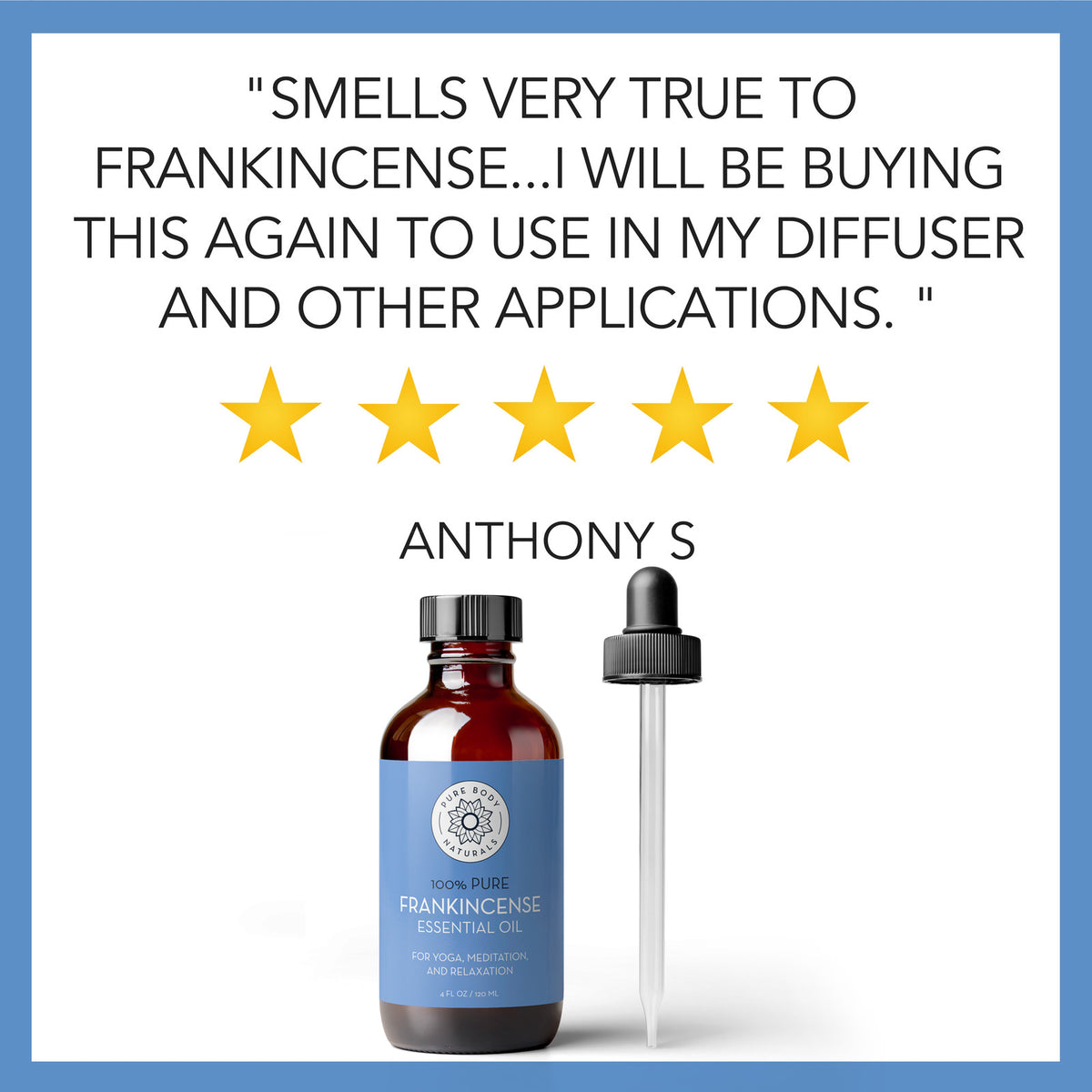 Frankincense Essential Oil - 4 fl oz Pure Body Naturals Aromatherapy & Skin Care